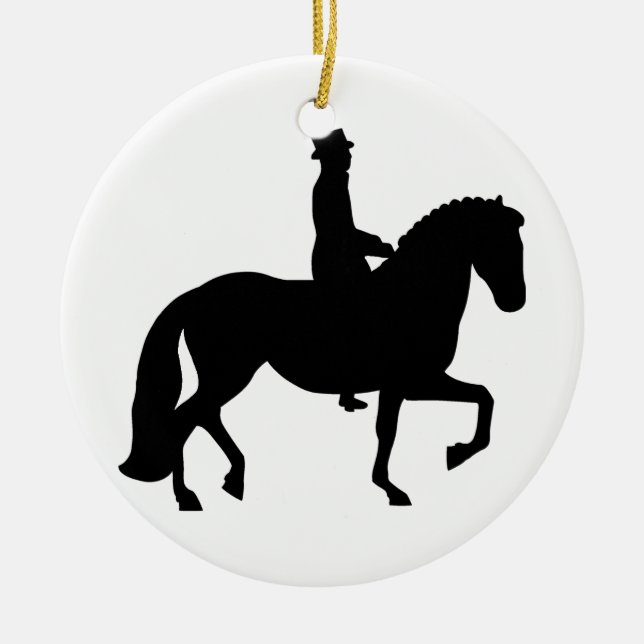 Dressagehäst Julgransprydnad Keramik (Framsidan)