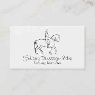 Dressagehäst och ryttarelogotyp visitkort