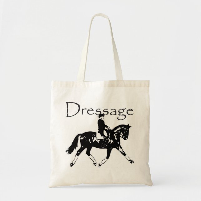 Dressagehäst och ryttaretoto tygkasse (Framsidan)