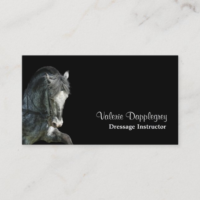 Dressagehästfoto Visitkort (Framsida)
