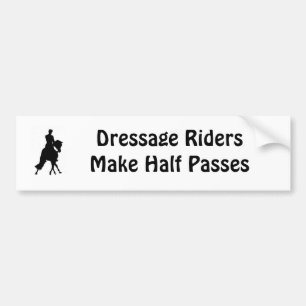 Dressageryttarehalvan passerar bildekalet bildekal