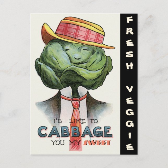 ’DRESSED’ CABBAGE HEAD MAN VYKORT (Framsida)