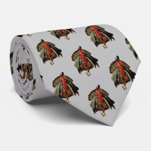 DRESSED THANKSGIVING TURKEY NECK TIE SLIPS