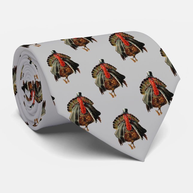 DRESSED THANKSGIVING TURKEY NECK TIE SLIPS (Rullad)