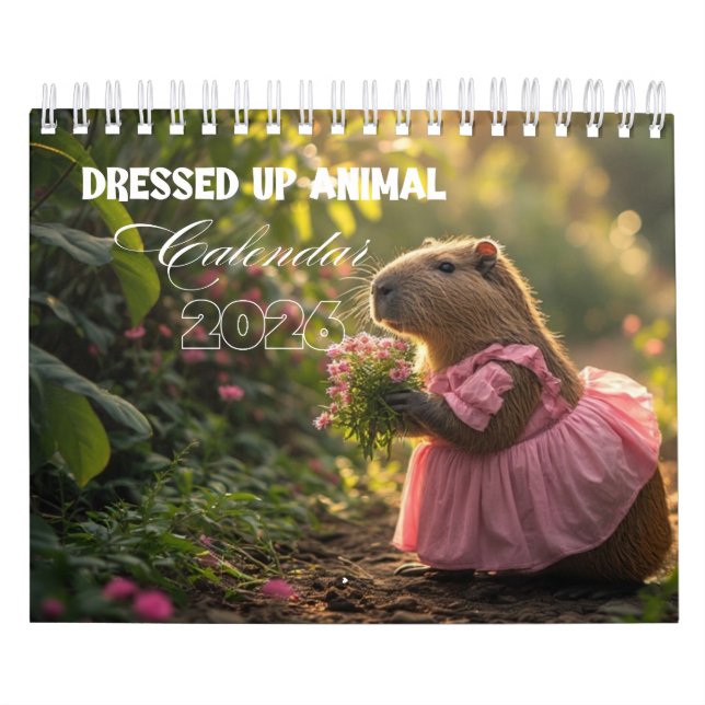 Dressed Up Animal Calendar 2026 Kalender (Omslag)