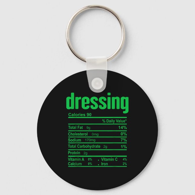 Dressing Nutrition Facts Family Matching Christmas Nyckelring (Framsida)