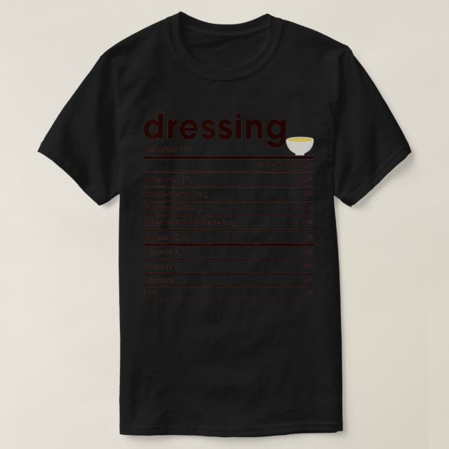 Dressintag av näringsämnen t shirt (Design framsida)