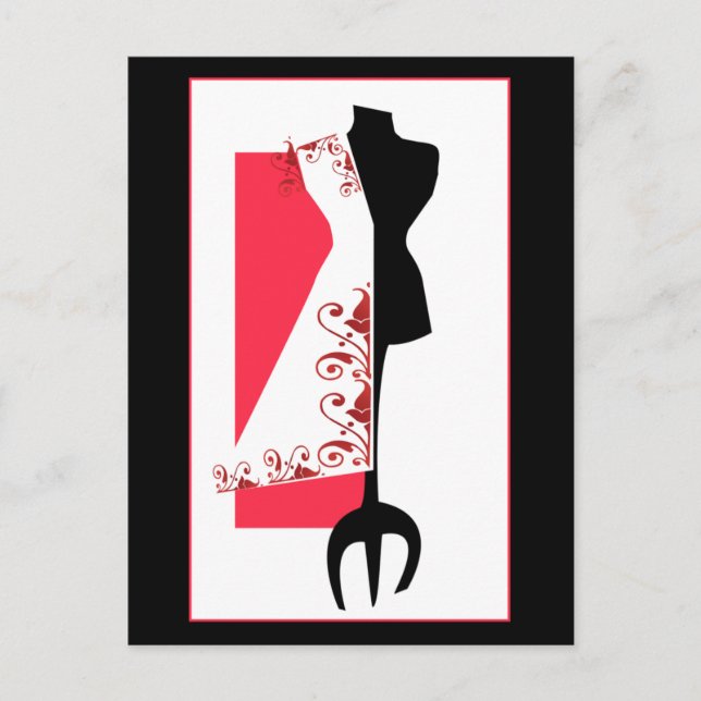Dressmaker #2/Mode-vykort Vykort (Framsida)