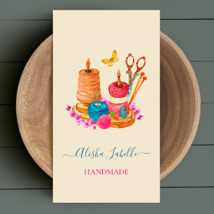 Dressmaker Handmade made Seamstress Sewing Nål Visitkort