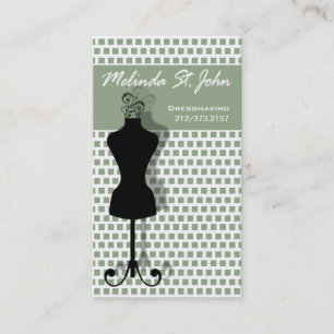 Dressmaker Mannequin Sewing Mode Designer Visitkort