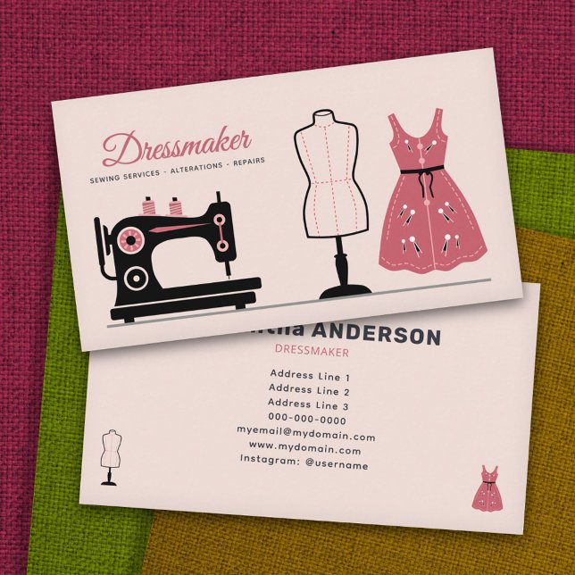 Dressmaker Visitkort (Dressmaker Business Card)