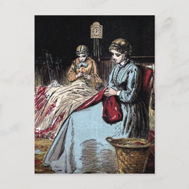"Dressmakers" Vintage Illustration Vykort (Framsida)