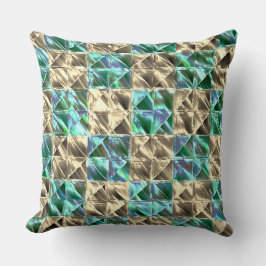 Dressy mint grönt till beige plattor eller nedfläc kudde