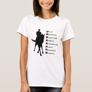 Dressyr är häst Siluett Ljus T Shirt