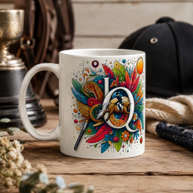 Dressyr Ridning Ryttare Häst Mugg (Dressage Riding Rider Horse Mug)