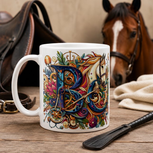 Dressyr Ridning Ryttare Häst Mugg (Dressage Riding Rider Horse Mug)