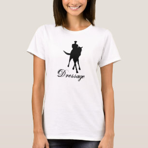 Dressyrhäst och ryttare siluett t-shirt