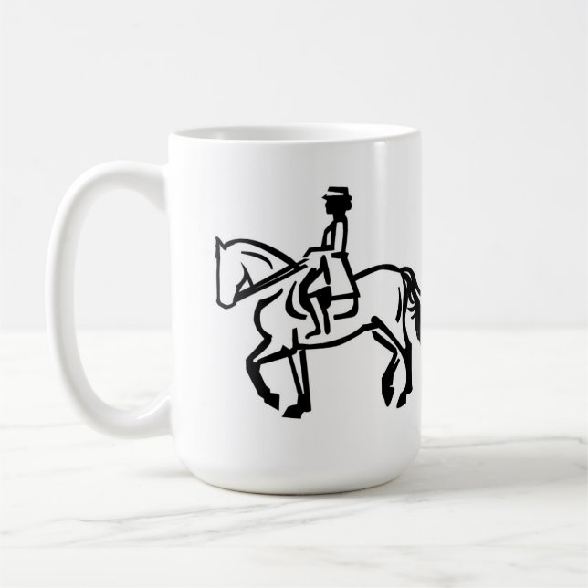 Dressyrhäst travande kaffemugg (Vänster)