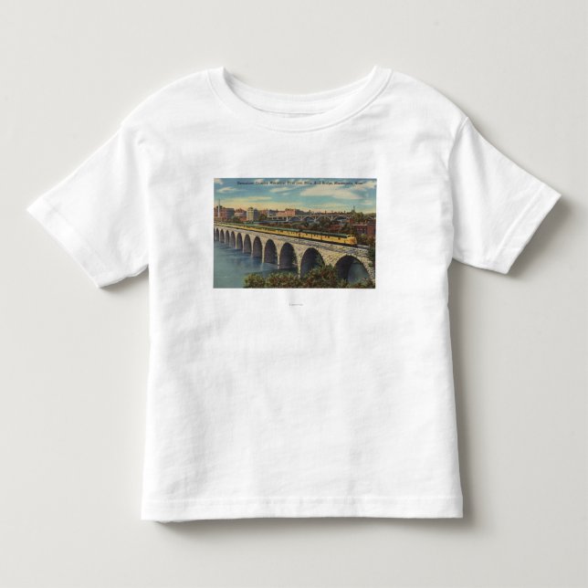 Drevkorsningen stenbåge överbryggar t-shirt (Framsida)