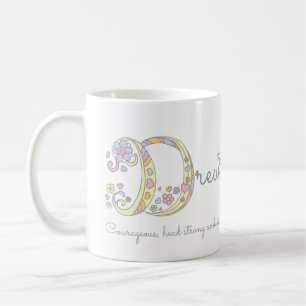Drew bokstav D namn betydelse monogrammugg Kaffemugg