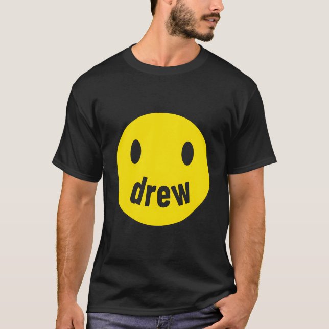 Drew Smile Ansikte Drew Lycklig Ansikte Drew T Shirt (Framsida)