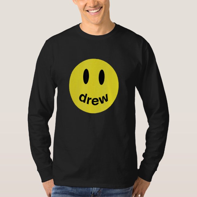DREW Smile Ansikte Trend Mode T Shirt (Framsida)