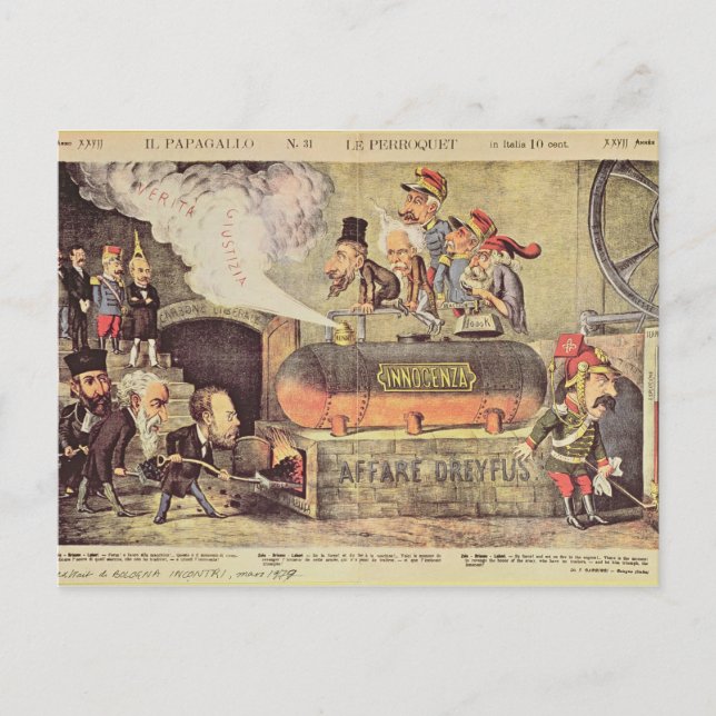 Dreyfus-affären Vykort (Framsida)