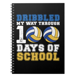 Dribblade Min Väg Genom 100 Dagars Skolvolleyboll Anteckningsbok