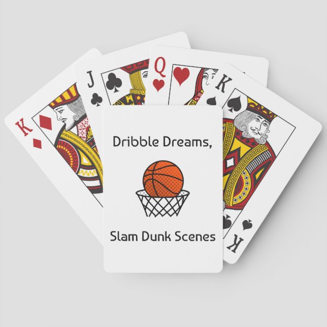 Dribble Dreams, Slam Dunk Scener Basketball Casinokort (Baksidan)