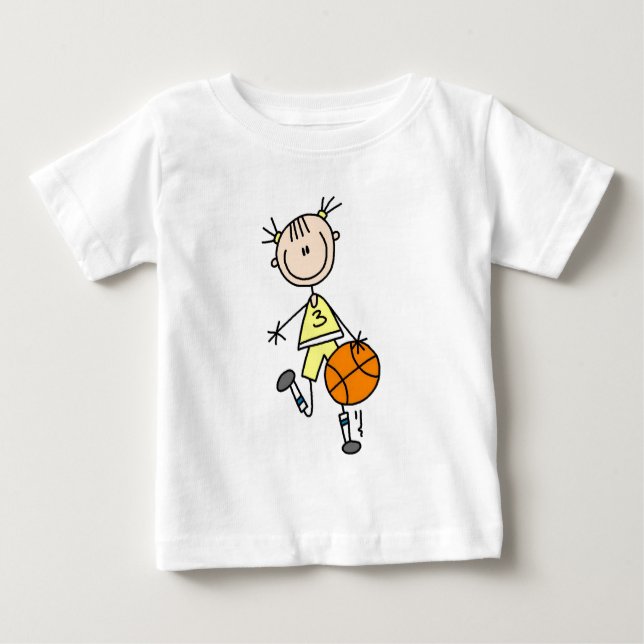 Dribbling Girl Basketball Tshirts och Gifts (Framsida)