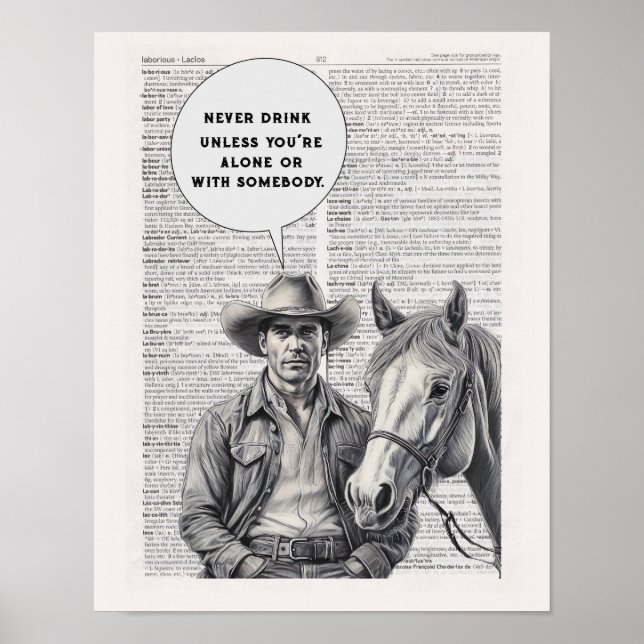 Drick aldrig om du inte är ensam eller med någon. poster (Framsidan)