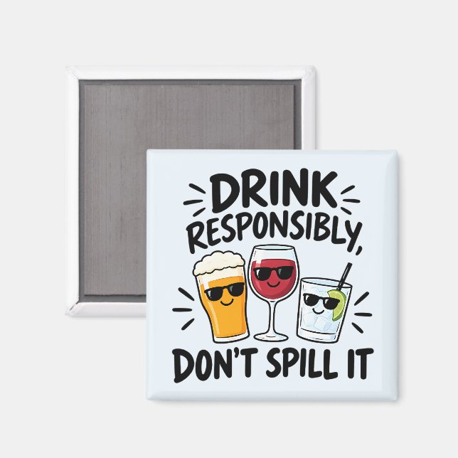 Drick Ansvarsfullt Magnet (Front/Back)