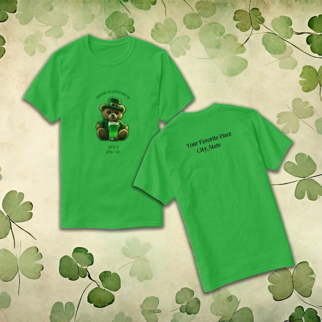 Drick ansvarsfullt St. Patrick's Day T Shirt (Skapare uppladdad)