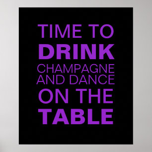 Drick Champagne Party Poster i Lila