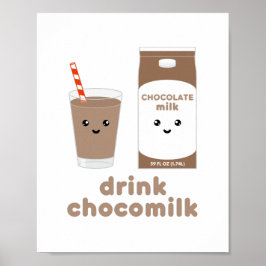 Drick chocomilch - Kawaii design Affisch
