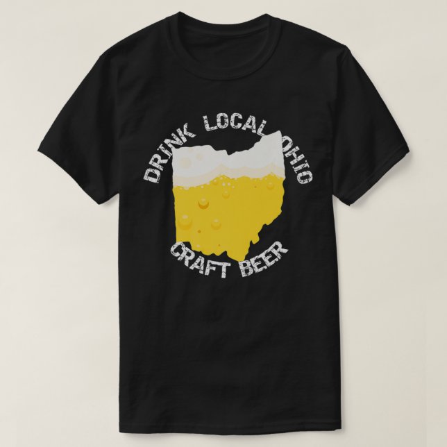 Drick Craft Beer Ohio Drink Local Premium T Shirt (Design framsida)