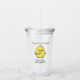 Drick din påminnelse från Vatten från en cute Anka Take Away Mugg