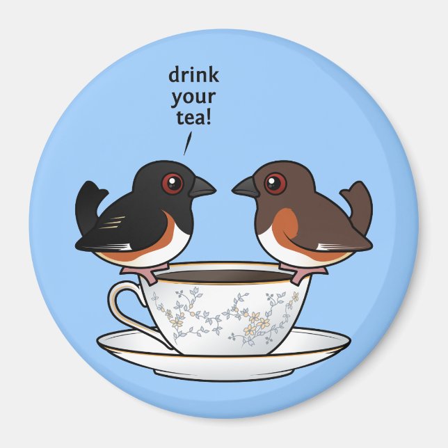 Drick din tea! magnet (Framsidan)