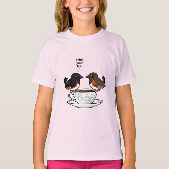 Drick din tea! tee shirt (Framsida)