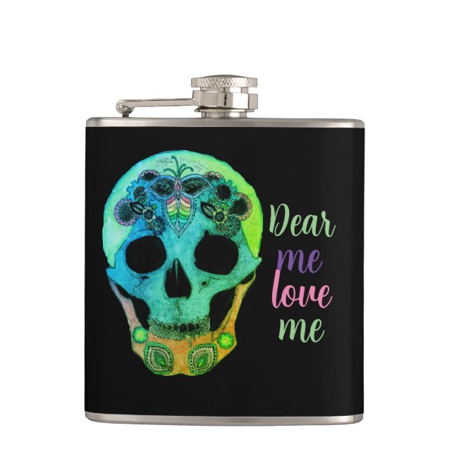 Drick ditt gift lilla flaska fickplunta (Framsidan)