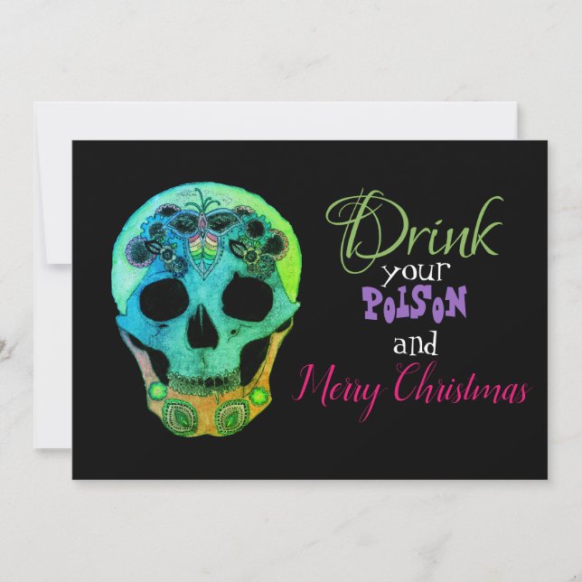 Drick ditt gift och God Jul Inbjudan (Framsida)