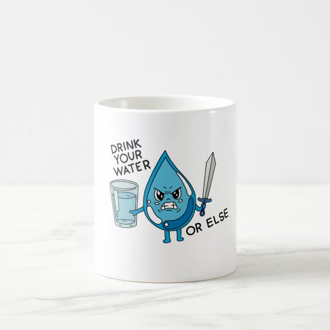 drick ditt vatten rolig skämt kaffemugg (Center)