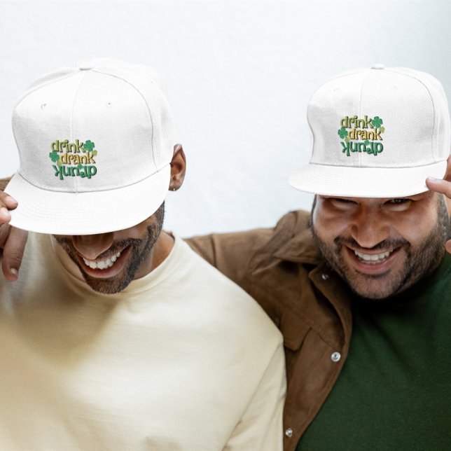 Drick Drank Drunk Funny St. Patric Text Design Keps (Skapare uppladdad)
