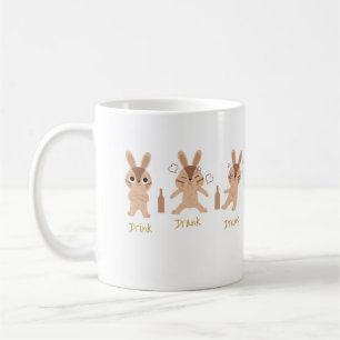 Drick, dryck, full, galen bunnys kaffemugg