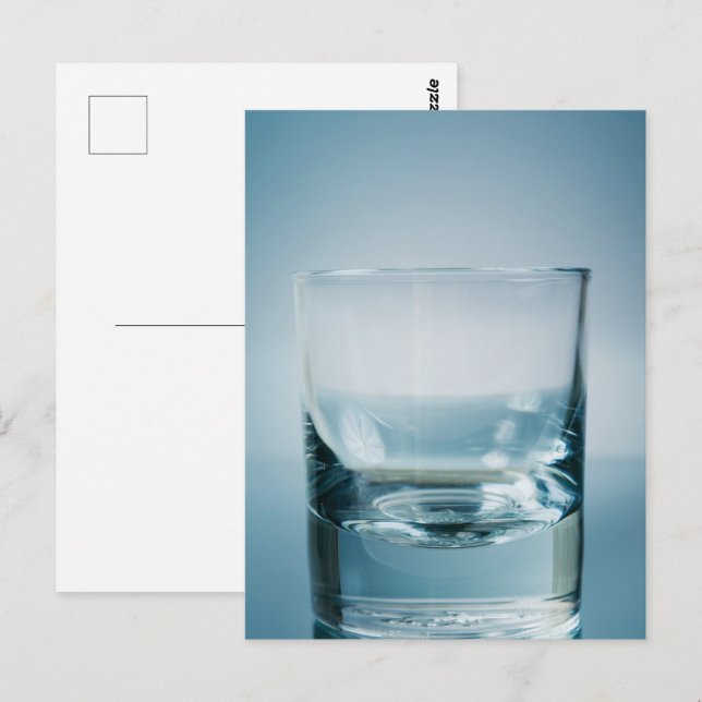 Drick glas. Konst Vykort (Fram/baksida)