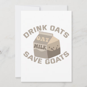 Drick havre Spara Goats Vegan Milkskakaktivist Julkort