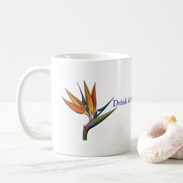 Drick i den exotiska lugnet kaffemugg (Med munk)