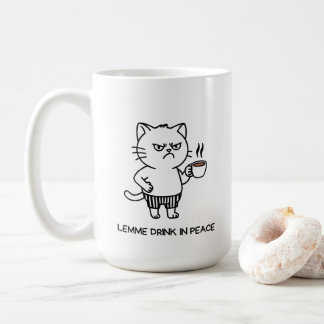 Drick i fred Introvert Kaffe Grinig katt mugg