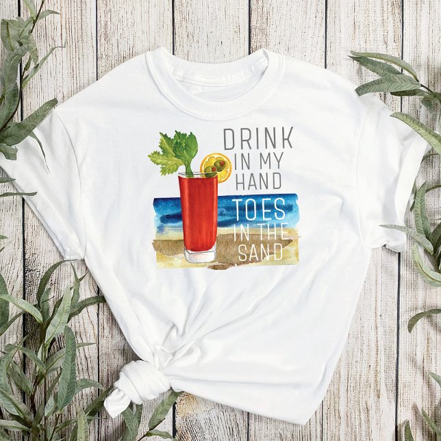 Drick i min hand och citat Nautical Beach Summer T Shirt (Skapare uppladdad)