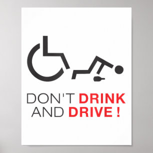 Drick inte! Funny rullstolsransonering Poster